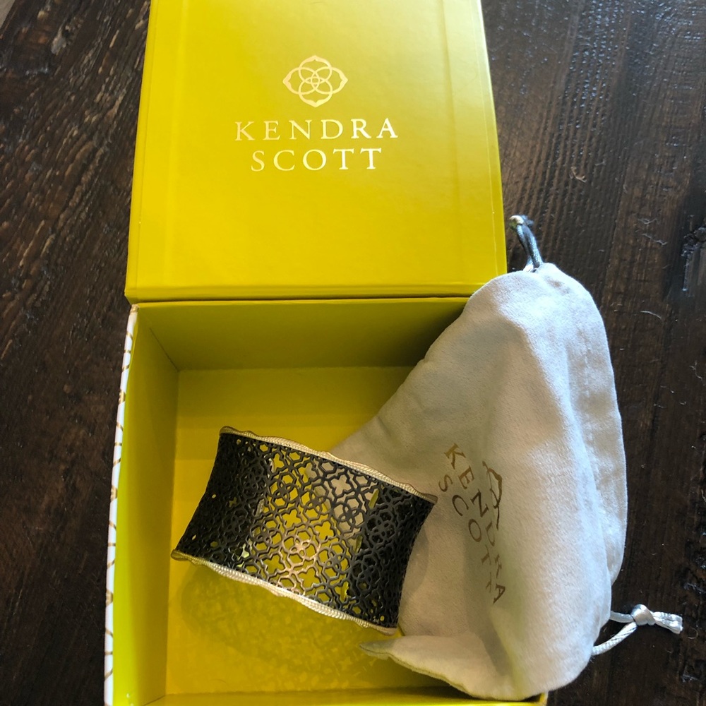 Kendra Scott cuff bracelet black and silver
